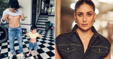 Taimur flaunts his abs