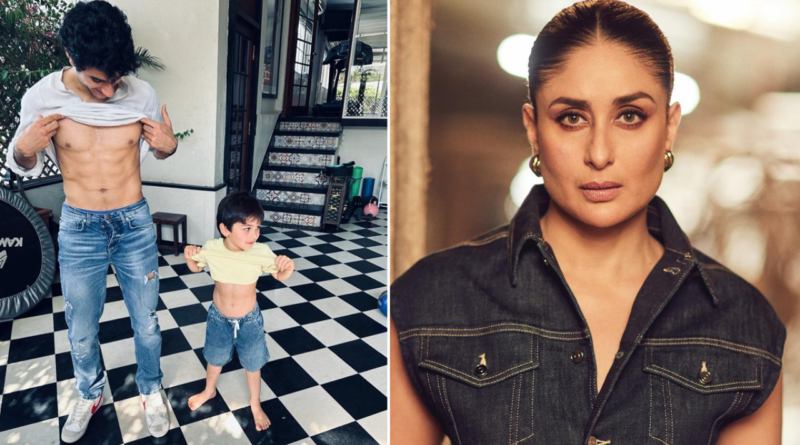 Taimur flaunts his abs