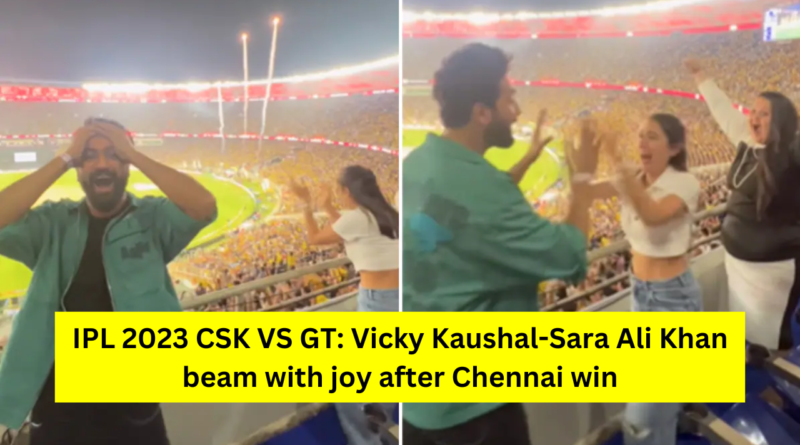 Vicky Kaushal-Sara Ali Khan Watch CSK Vs GT Match