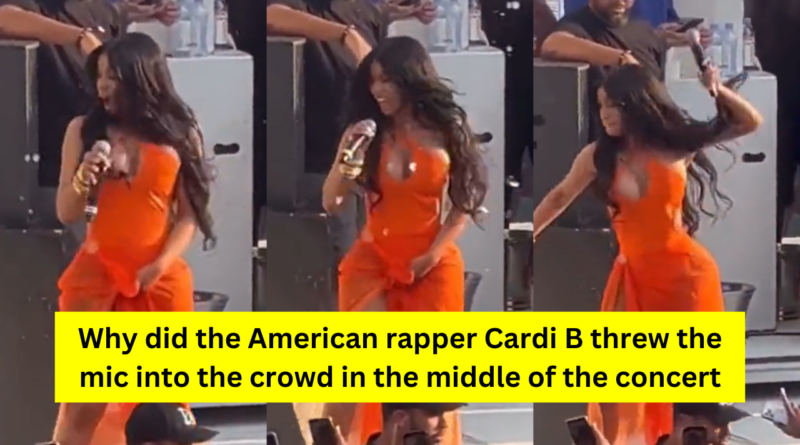 Cardi B Throws mic video