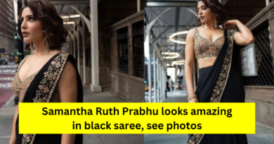 Samantha Ruth Prabhu Black Saree